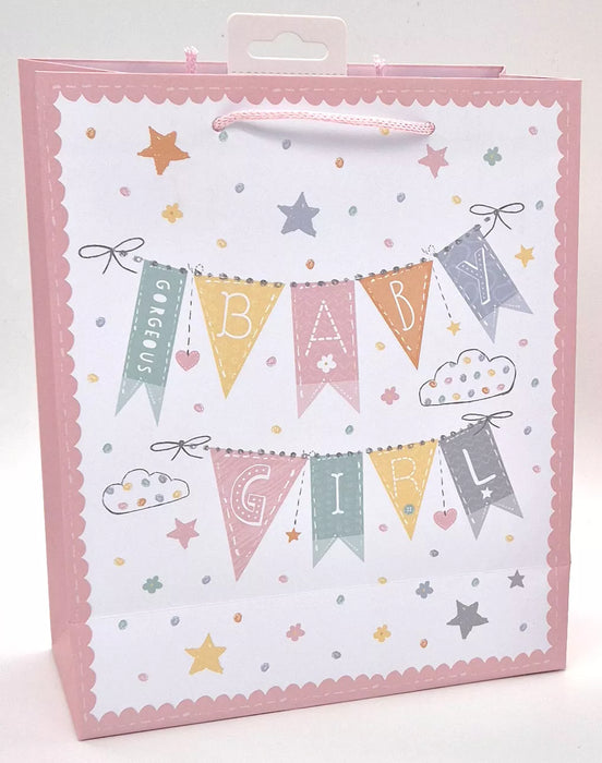 Jackson's Giftmaker Extra Large Gift Bag - Bunting Baby Girl