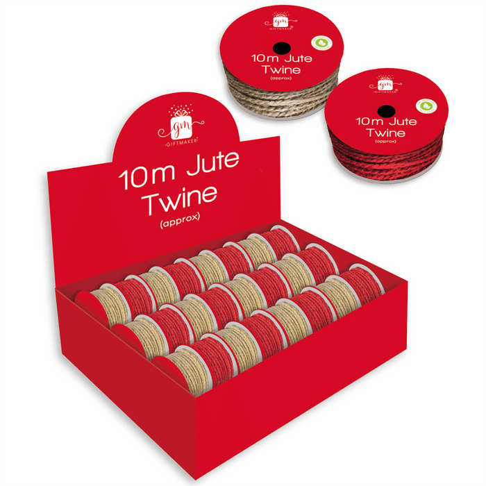 Jackson's Giftmaker Jute Red Neutral Twine 10M