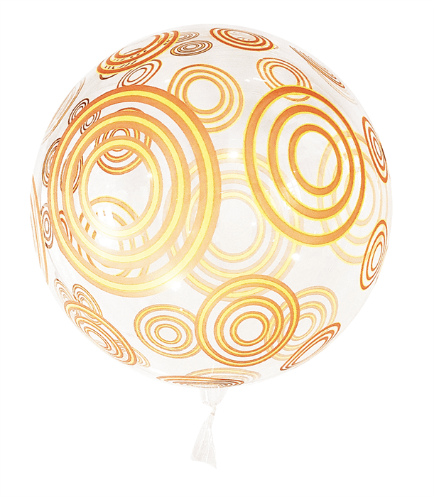 Jackson's Gold Swirly Bubble Balloon 18"