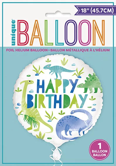 Jackson's Happy Birthday Dinosaurs Balloon 18"