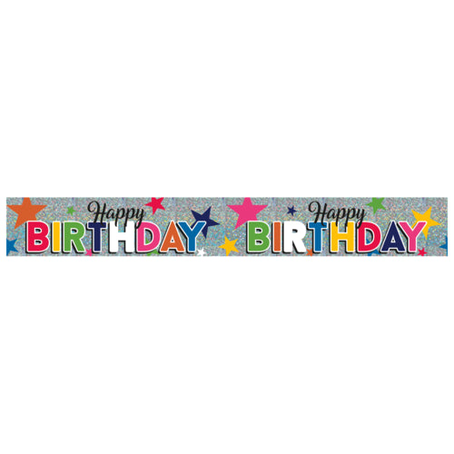 Jackson's Happy Birthday Holographic Banner 2.6M