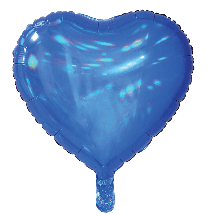Jackson's Iridescent Blue Heart Balloon 18"