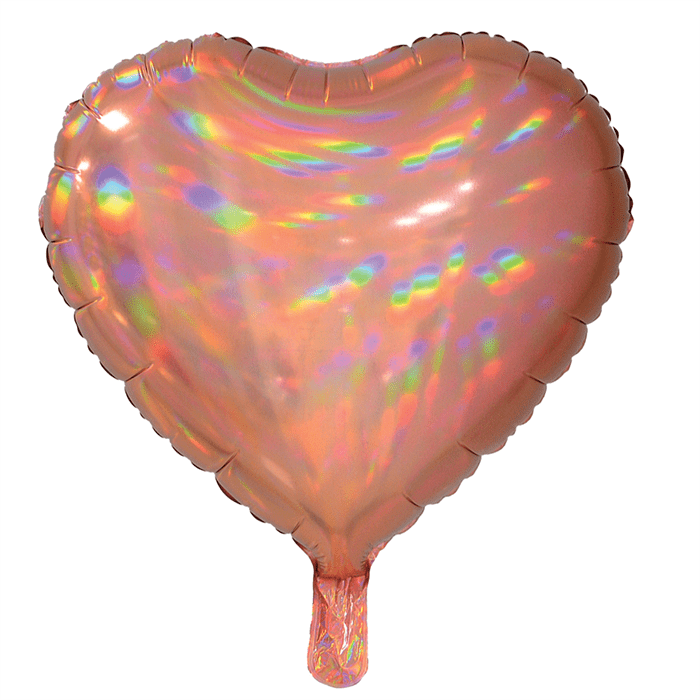 Jackson's Iridescent Rose Gold Heart Balloon 18"