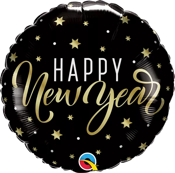 Jackson's New Years Gold Stars Balloon 18"