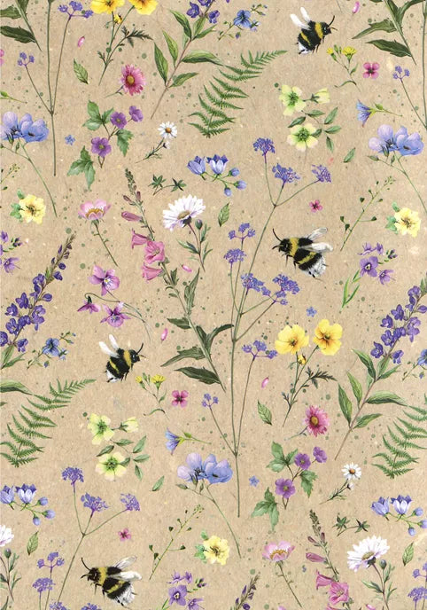 Jackson's Simon Elvin Flowers And Bees Gift Wrap 50 x 70