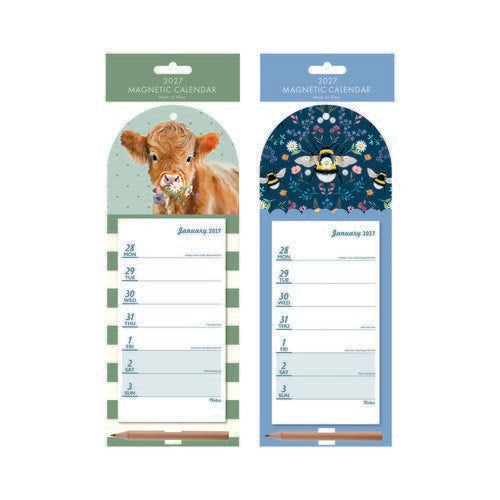 Jackson's Week To Week View Magnetic Calendar With Pencil