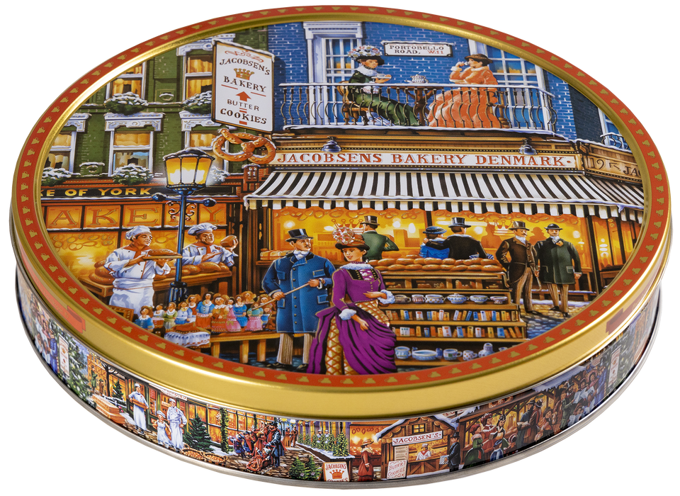 Jacobesens Assorted Butter Cookies Tin