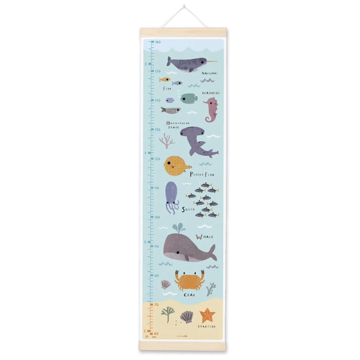 James Ellis Ocean Canvas and Wooden Height Chart