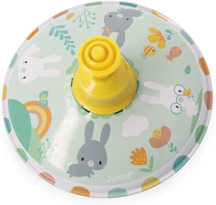 Juratoys Janod  Metal Rabbit Multicolour Spinning Top
