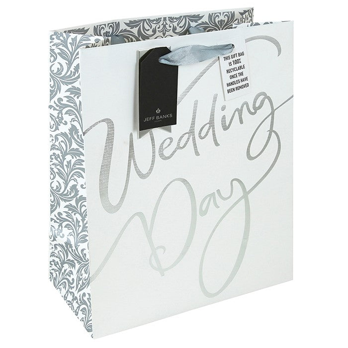 Jeff Banks Silver Wedding Large Gift Bag