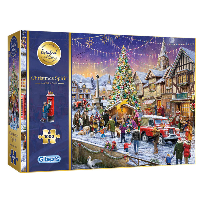 Gibsons Christmas Spirit 1000 Piece Jigsaw Puzzle Limited Edition