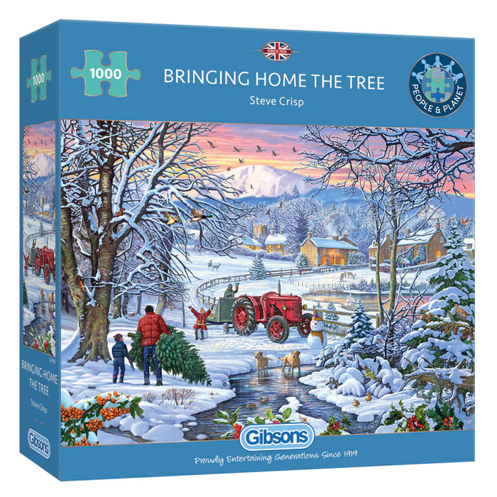 Gibsons Bringing Home The Tree 1000 Piece Jigsaw Puzzle