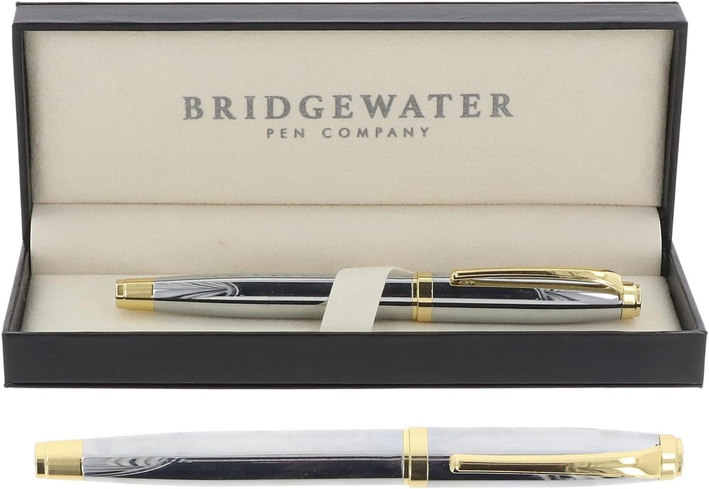 Bridgewater Chester Chrome & Gold Roller Ball Pen