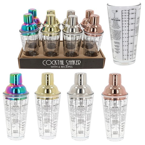 BarCraft Cocktail Recipie Shaker