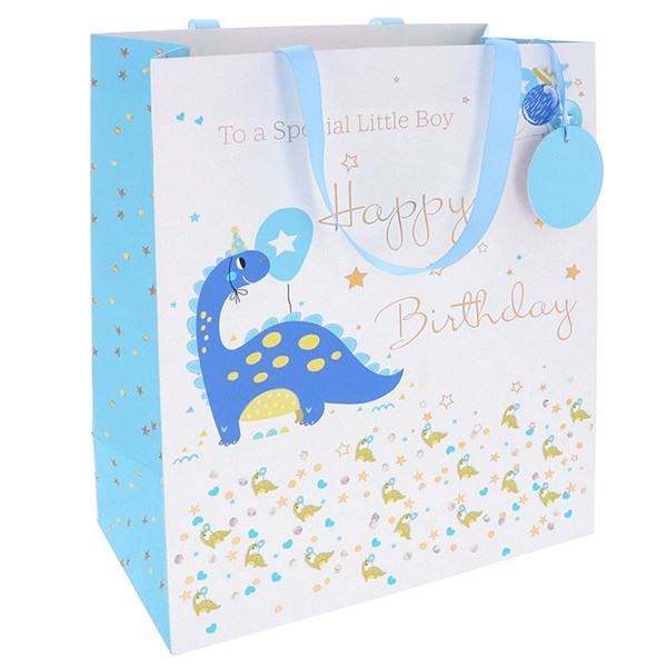 Rush Baby Dinosaur Birthday Boy Large Gift Bag