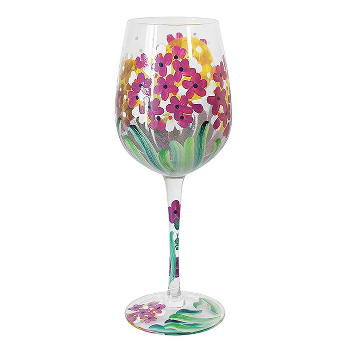Flower Wine Glass Cottage Hydrangea
