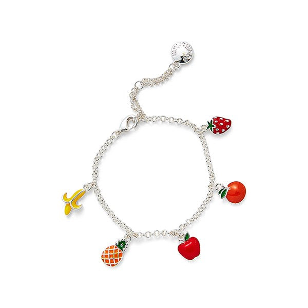 Equilibrium Girls Mixed Fruit Silver Plated Bracelet