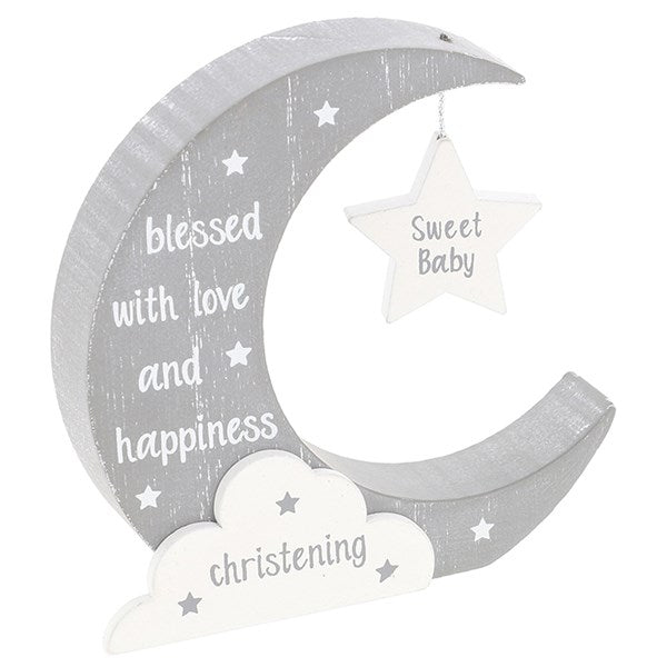 Moonlight Standing Christening Ornament