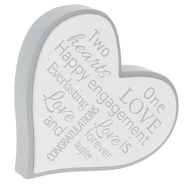 Loving Words Collection Heart Plaque Engagement