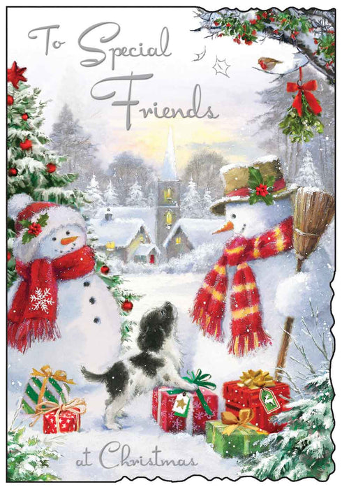 Jonny Javelin 'Special Friends Snowman Couple' Christmas Card