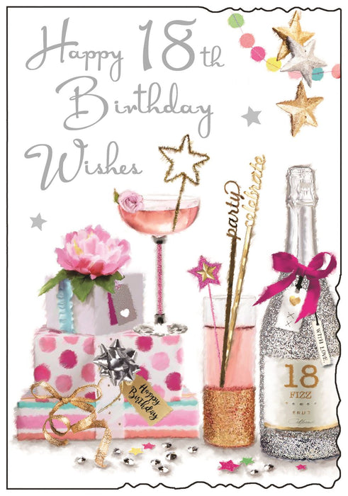 Jonny Javelin 'Happy 18th Birthday Wishes' Birthday Card
