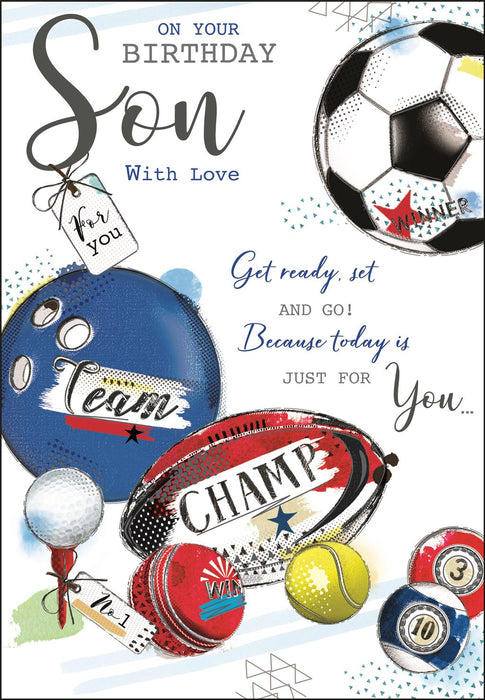 Jonny Javelin 'On Your Birthday Son' Birthday Card