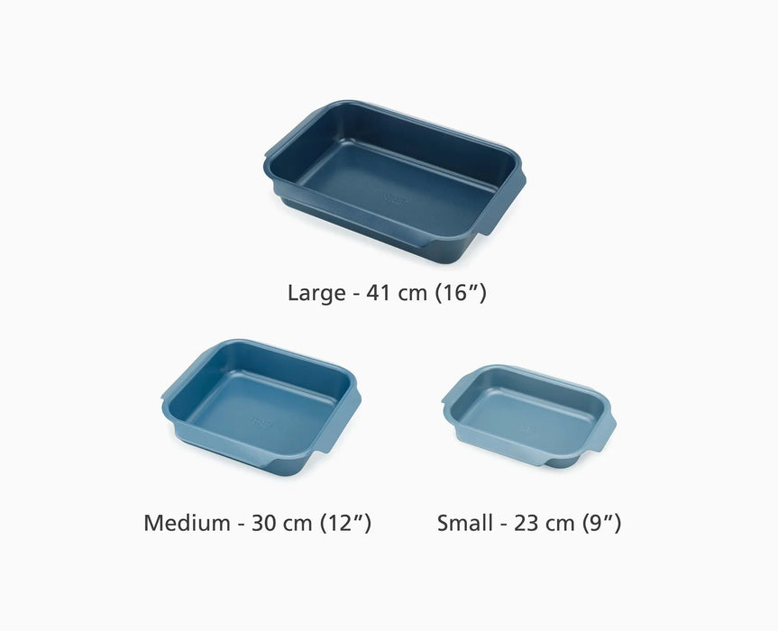 Joseph Joseph Nest™ Oven Non-stick 3-piece Blue Roasting Tray Set