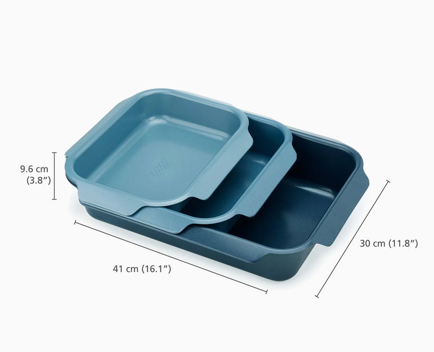 Joseph Joseph Nest™ Oven Non-stick 3-piece Blue Roasting Tray Set