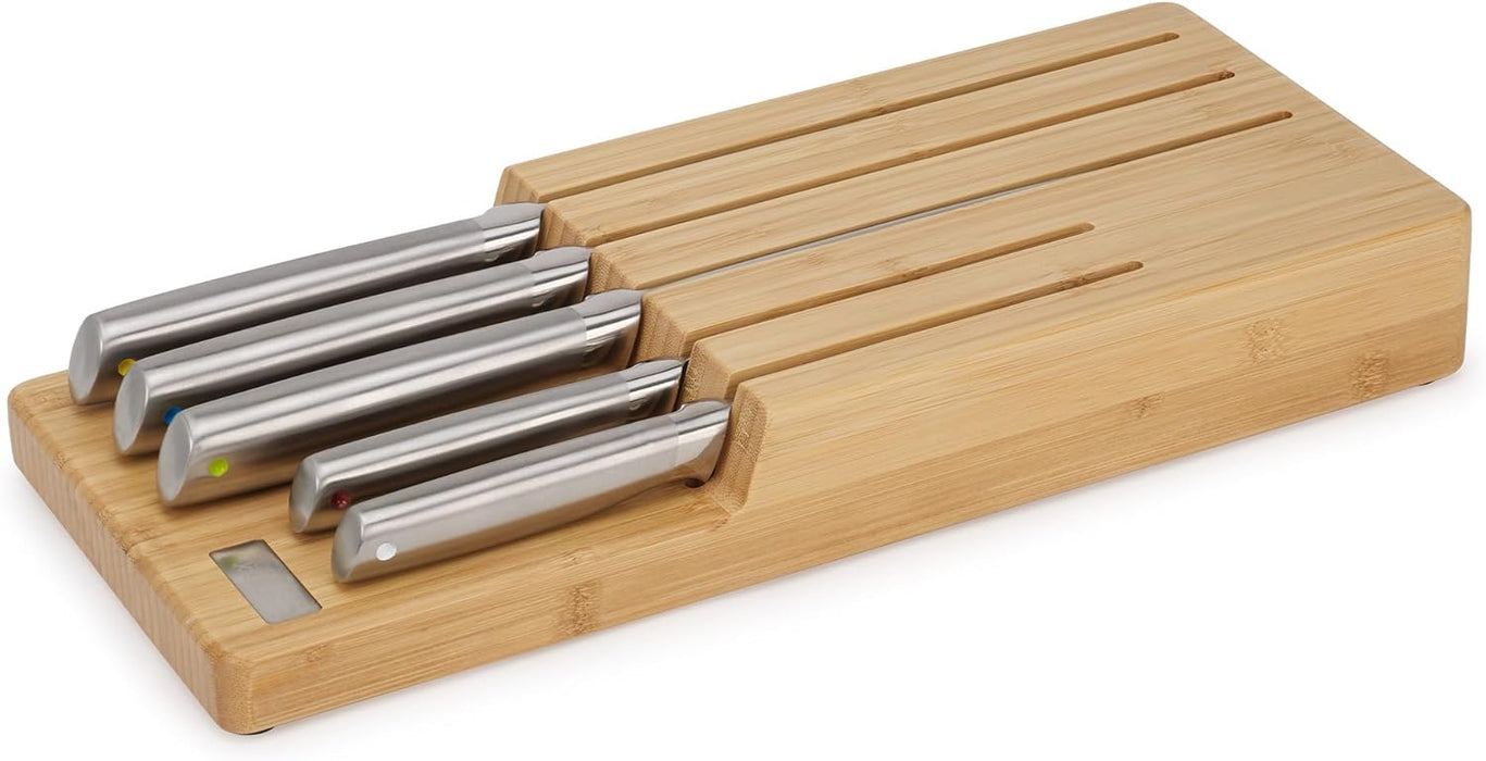 Joseph Joseph Elevate™ Steel Knife Set With In-drawer Bamboo Storage Tray