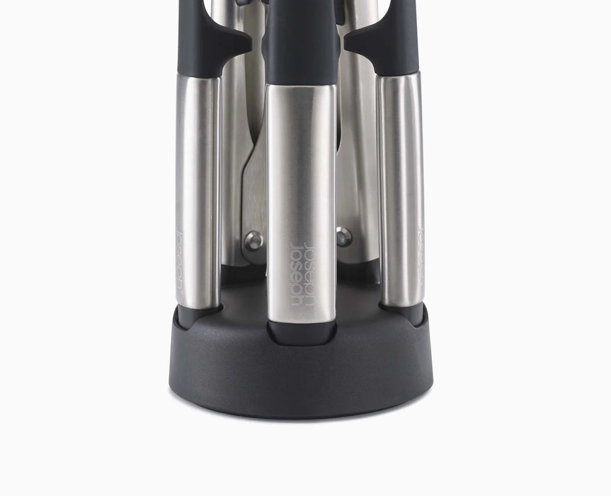 Joseph Joseph Elevate™ Fusion 5-piece Stainless-steel Utensil Set With Compact Stand