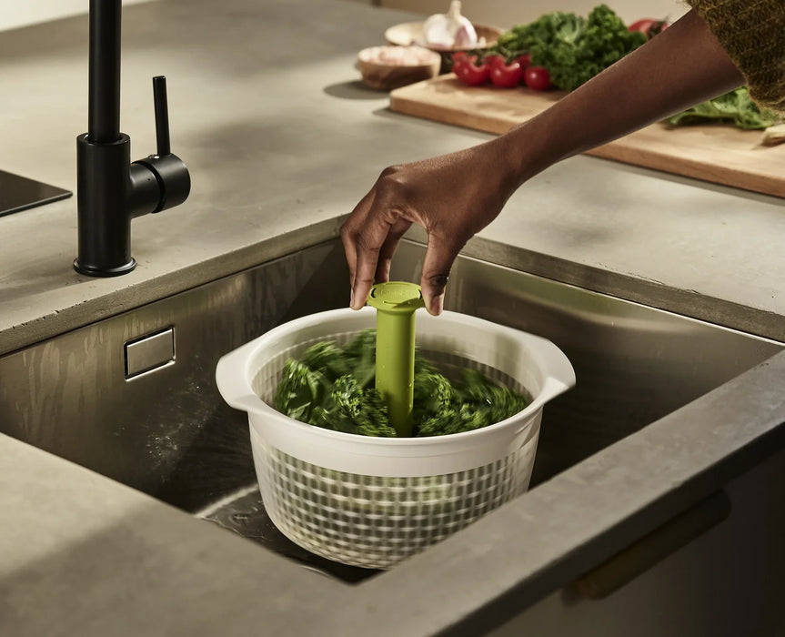Joseph Joseph Spindola™ Green In-Sink Salad Spinning Colander