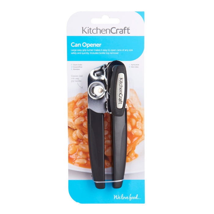 KitchenCraft 2-in-1 Stainless Steel Can Opener/Bottle Top Remover