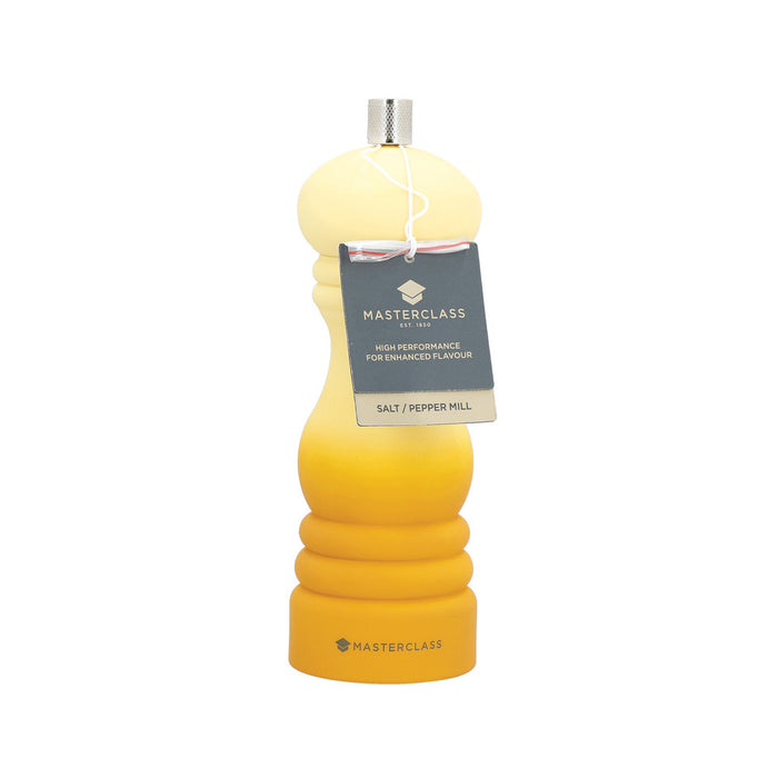KitchenCraft Masterclass Mustard Ombre Salt or Pepper Mill 17cm