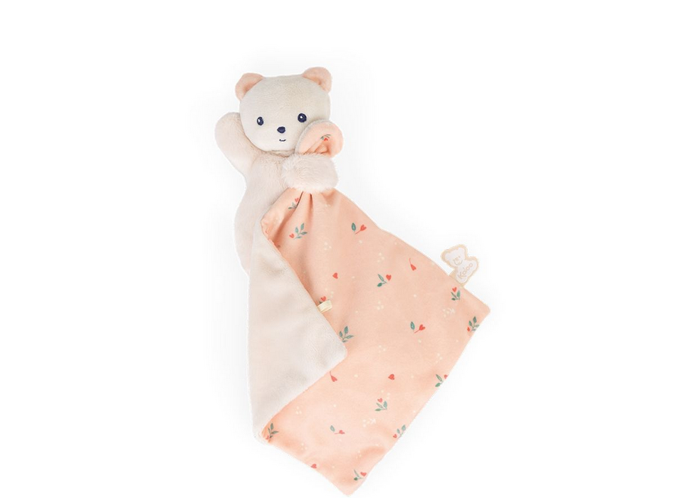 Kaloo Doudou Pink Teddy Bear Comforter