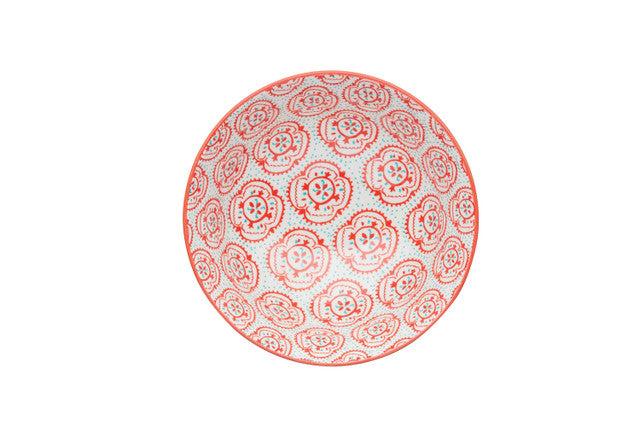 KitchenCraft Blue Floral Geometric Print Ceramic Bowls