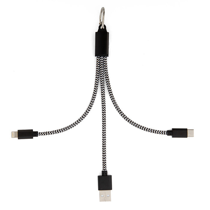 Kikkerland 3-in-1 Charging Keyring
