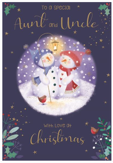 Kingfisher 'To A Special Aunt And Uncle' Christmas Card