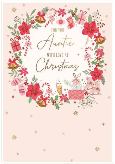 Kingfisher 'For You Auntie' Christmas Card