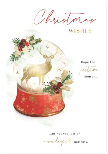 Kingfisher 'Christmas Wishes' Christmas Card