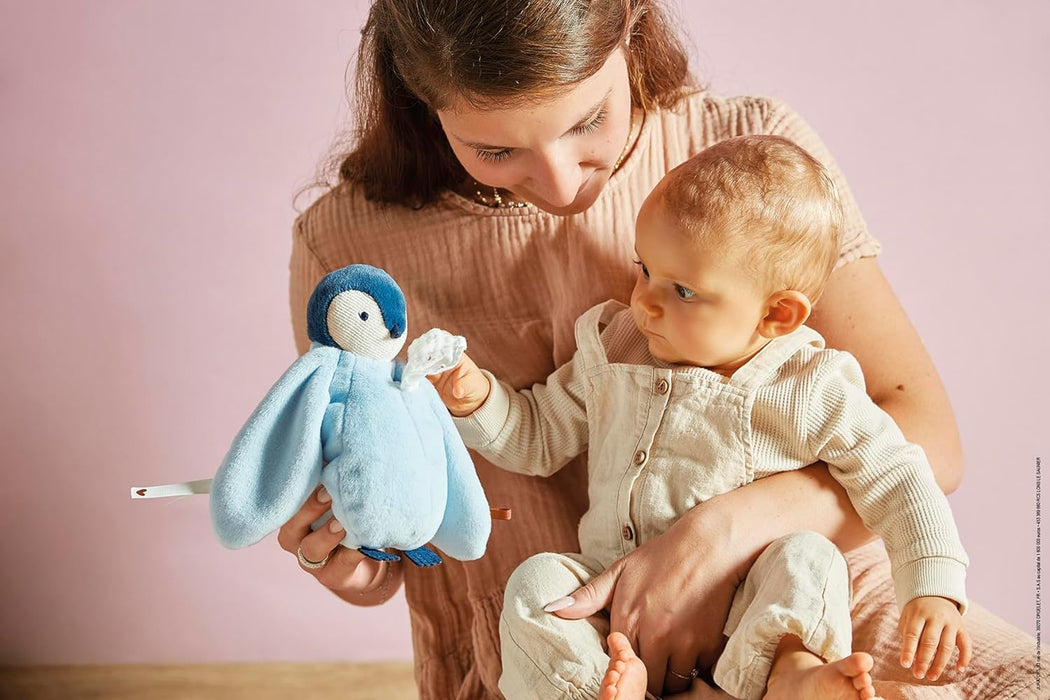 Kaloo Doudou Kissing Plush Penguin Blue