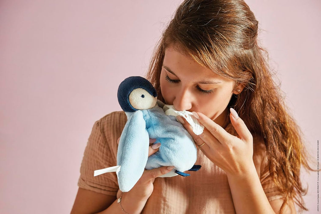 Kaloo Doudou Kissing Plush Penguin Blue