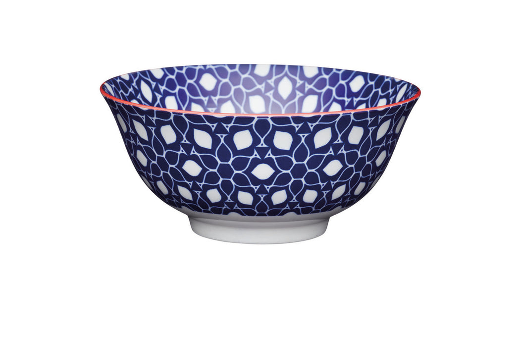 KitchenCraft Floral Geometric Print Ceramic Bowl