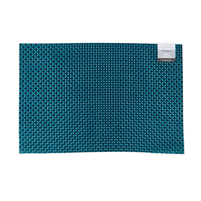 KitchenCraft Woven Turquoise Weave Placemat