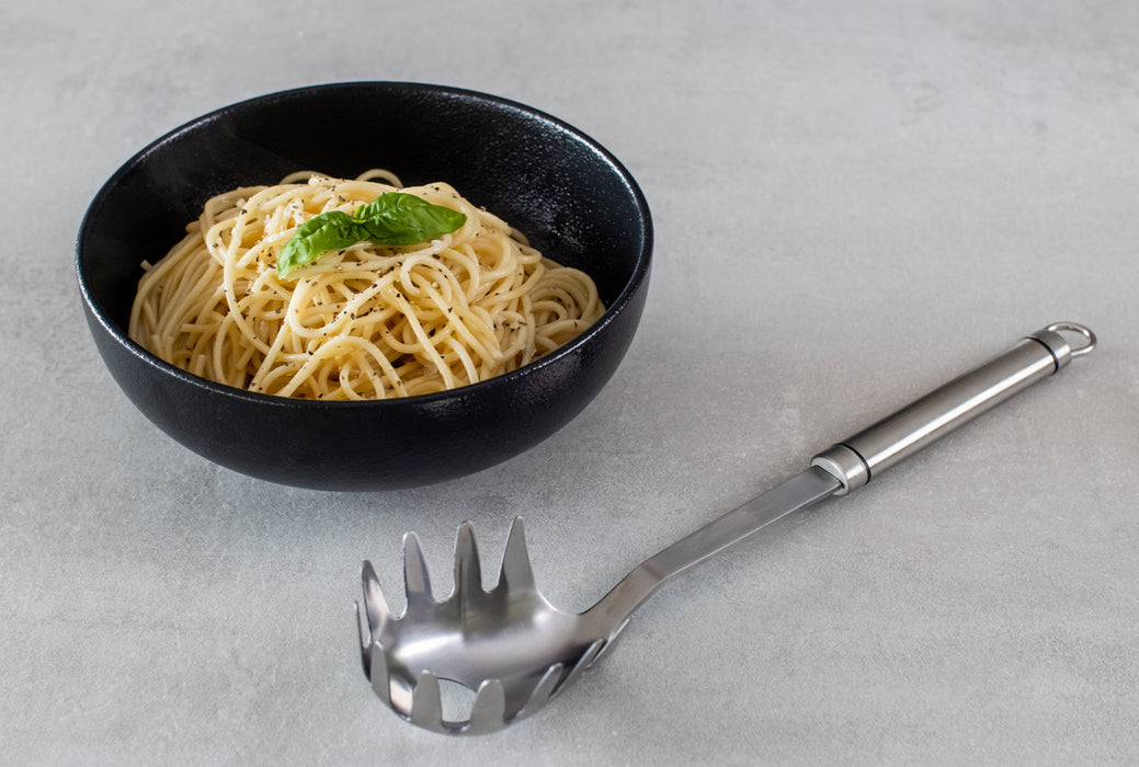 Spaghetti Sever KitchenCraft Oval Handled Stainless Steel Spaghetti Server — Maple Gifts