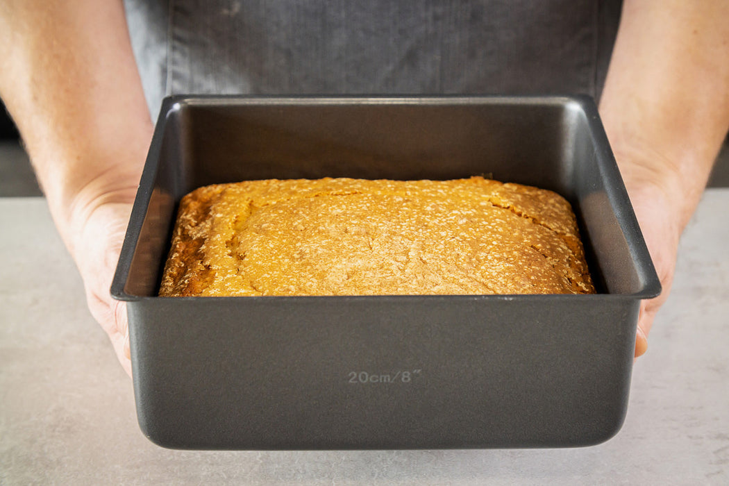 MasterClass Non-Stick 20cm Square Loose Base Deep Cake Pan