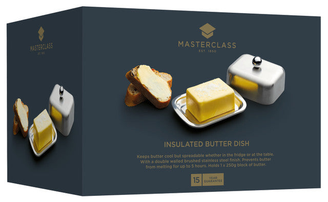 MasterClass Deep Double Walled Insulated Covered Butter Dish