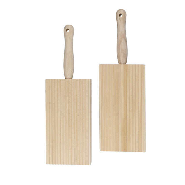 KitchenCraft Home Made Traditional Wood Butter & Gnocchi Paddles
