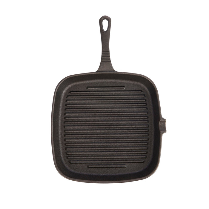 KitchenCraft Cast Iron Square Grill Pan, 23cm