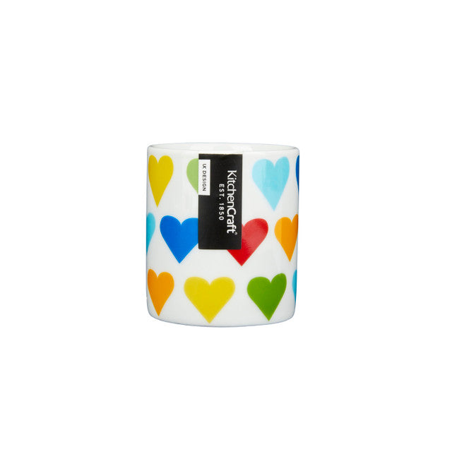 KitchenCraft Porcelain Hearts 80ml Espresso Cup