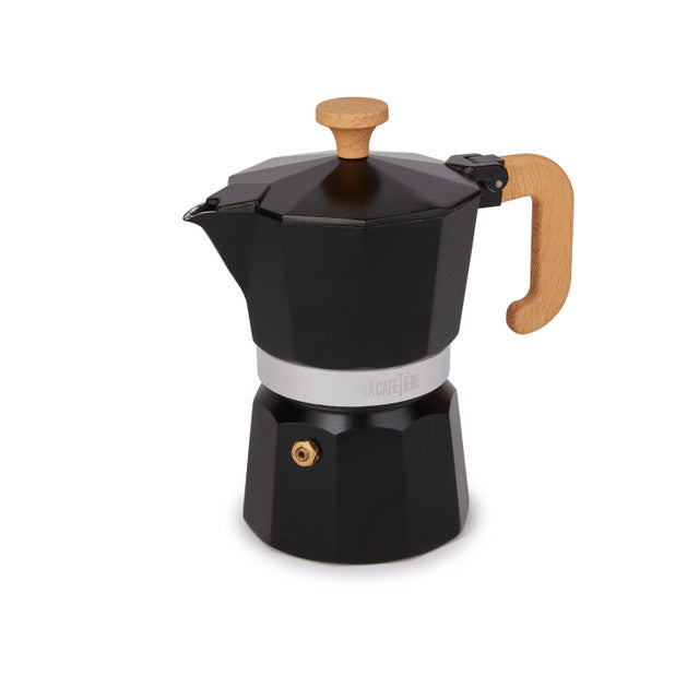 La Cafetière Venice Aluminium Espresso Maker, 6-Cup, Black